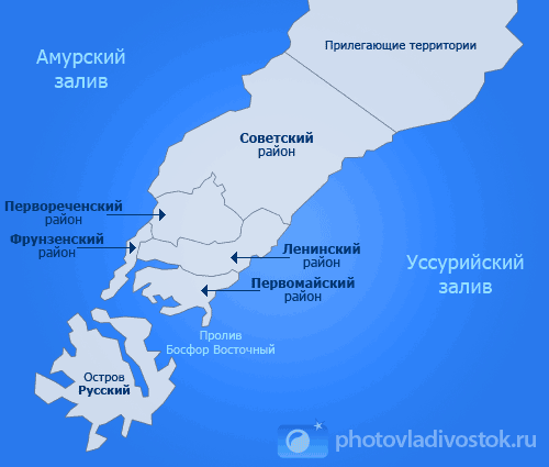 Районы города Владивостока
